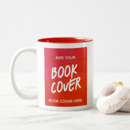 Caneca De Café Em Dois Tons Adicionar Cobrir de Livro Lançamento do Livro de P