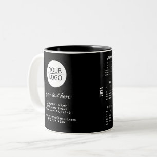 Caneca De Café Em Dois Tons Adicionar Logotipo Texto Personalizado Empresa Cal