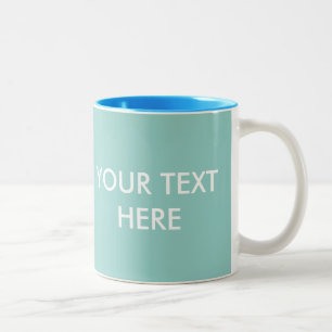 CANECA DE CAFÉ EM DOIS TONS ADICIONAR SEU PRÓPRIO TEXTO E FOTO