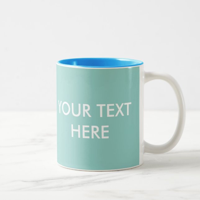 CANECA DE CAFÉ EM DOIS TONS ADICIONAR SEU PRÓPRIO TEXTO E FOTO (Direita)