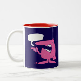 Caneca De Café Em Dois Tons Adicionar um Personagem de desenho animado de lege
