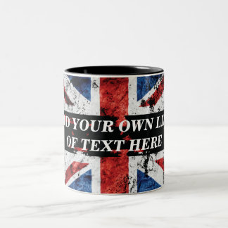 Caneca De Café Em Dois Tons Adicione seu texto ao Travesseiro decorativo de si
