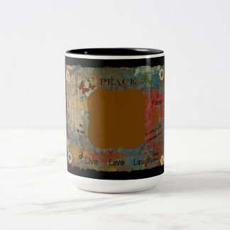 Caneca De Café Em Dois Tons Adicione seus próprios