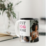 Caneca De Café Em Dois Tons Adicione Sua Melhor Foto Do Cachorro O Canino Da M<br><div class="desc">Abrace o amor incondicional e a alegria incondicional de ser uma mãe de cão com a nossa adorável colagem personalizada de 5 fotos e a caneca Dog Definition Mãe. Esta caneca deliciosa mostra seus familiares peludos em uma montagem alarmante, capturando suas anticas brincalhonas e seus momentos dolorosos. Seja bebendo café...</div>
