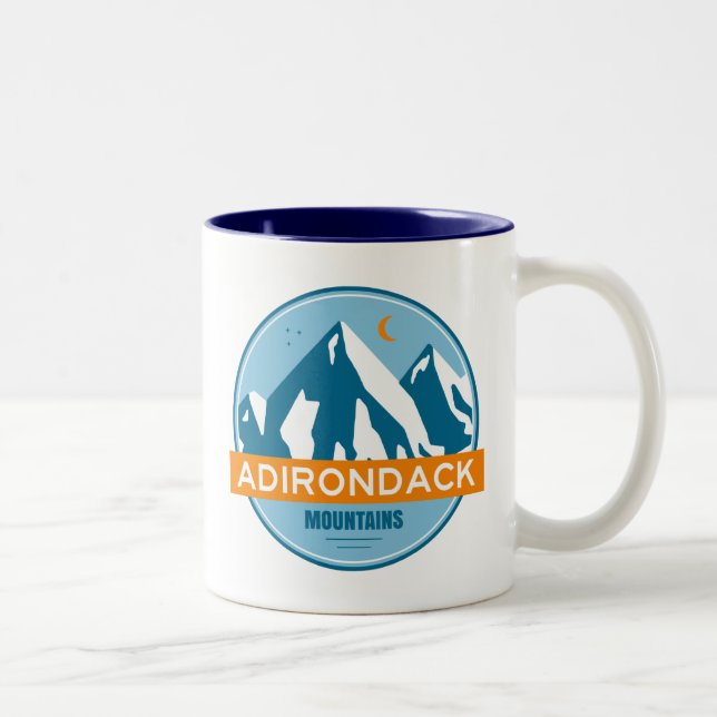 Caneca De Café Em Dois Tons Adirondack Mountain New York (Direita)