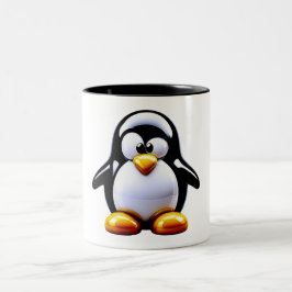 Caneca De Café Em Dois Tons Adorable Penguin