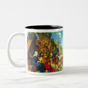 Caneca De Café Em Dois Tons Adoração do Magi - Albrecht Durer - c1504