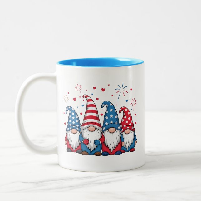 Caneca De Café Em Dois Tons Adoráveis Gnômes de Desenho Animado EUA-68123 (Esquerda)