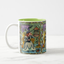 CANECA DE CAFÉ EM DOIS TONS ADORÁVEL BRINCADEIRA, GATO E SEUS PETES, CAGEM DE