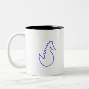 Caneca De Café Em Dois Tons Adorável Cavalo de Mar
