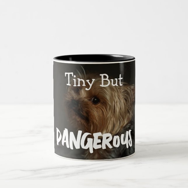 Caneca De Café Em Dois Tons Adorável Personalizado Terrier Mãe Cachorro Pet (Centro)