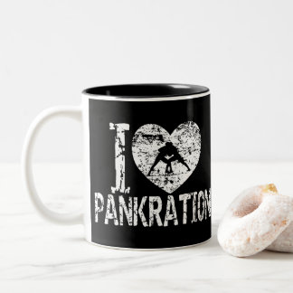 Caneca De Café Em Dois Tons Adoro o Coração Grunge da Pankration