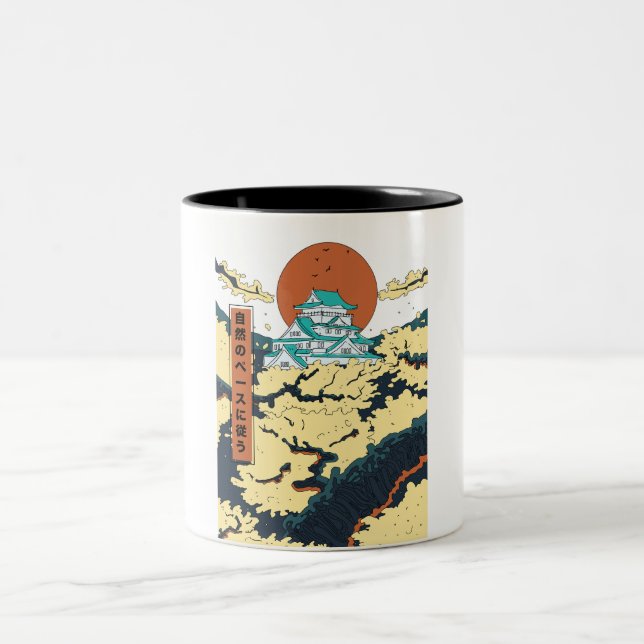 Caneca De Café Em Dois Tons Adote o ritmo da natureza (Centro)