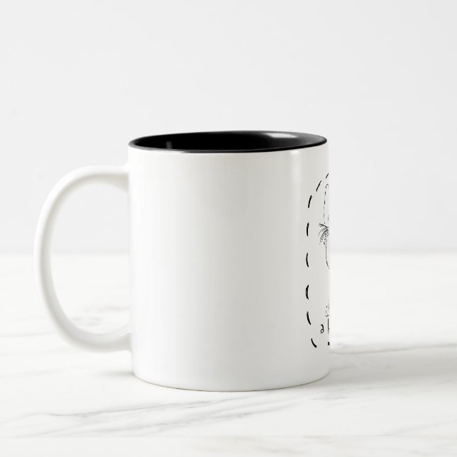 Caneca De Café Em Dois Tons Adote um humano (Esquerda)