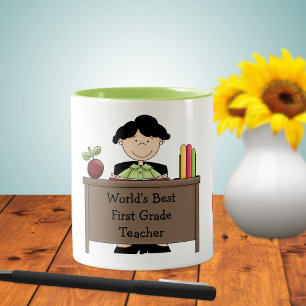 Caneca De Café Em Dois Tons Adpreciação de Professores Mulheres Mug