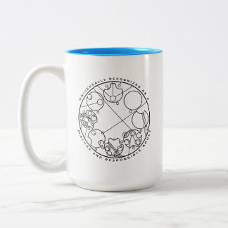 Caneca De Café Em Dois Tons Adulto Responsável - Circular Gallifreyan