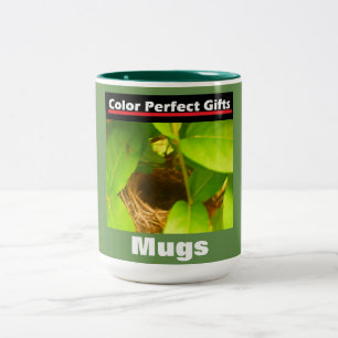 Caneca De Café Em Dois Tons Advertisement Hummingbird Nest