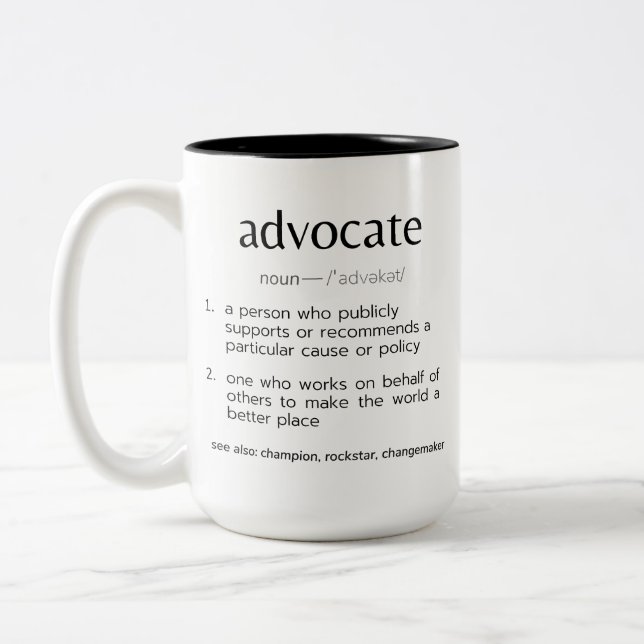 Caneca De Café Em Dois Tons Advocate Coffee Mug (Esquerda)