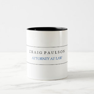 Caneca De Café Em Dois Tons Advogado-Consultor Branco Negro na Profissão de Le