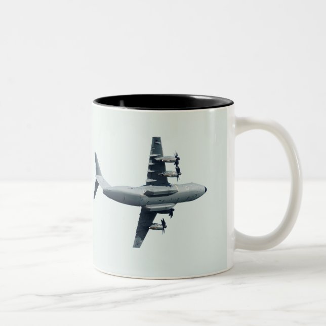 Caneca De Café Em Dois Tons Aeronave Atlas A400M - 1 (Direita)