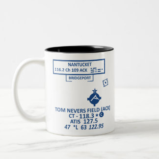 Caneca De Café Em Dois Tons Aeroporto de Nantucket (KACK)