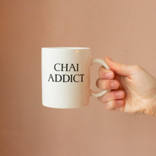 Caneca De Café Em Dois Tons Aestésico moderno Chai viciado em Árabe Engraçado