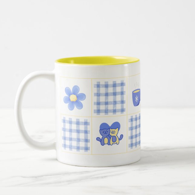 Caneca De Café Em Dois Tons Aesthetic Coquette Mug (Esquerda)
