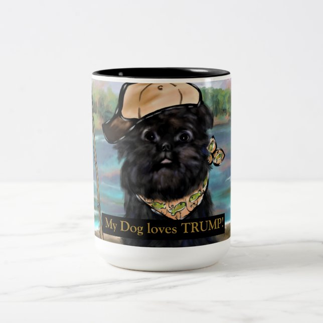 Caneca De Café Em Dois Tons Affenpinscher (Centro)