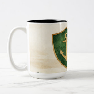 Caneca De Café Em Dois Tons Afirmação para Raiva - Versículo Bíblico de Calma