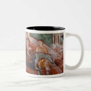 Caneca De Café Em Dois Tons Afrescos da Igreja Sérvia do século XIV,