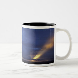 Caneca De Café Em Dois Tons África, Quênia, Reserva de Caça Masai Mara, Cenári