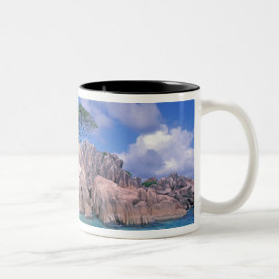 Caneca De Café Em Dois Tons África, Seychelles, Ilha Praslin, St. Pierre