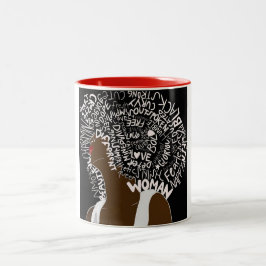 Caneca De Café Em Dois Tons Afro bonito