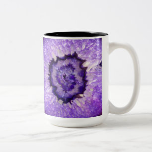 Caneca De Café Em Dois Tons Ágata roxa Geode de Falln