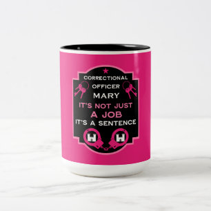 Caneca De Café Em Dois Tons Agente de Correção da Prisão