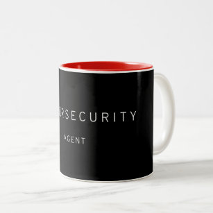 Caneca De Café Em Dois Tons Agente de segurança cibernética