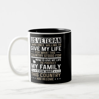 Caneca De Café Em Dois Tons Agora eu dava minha vida para proteger minha famíl