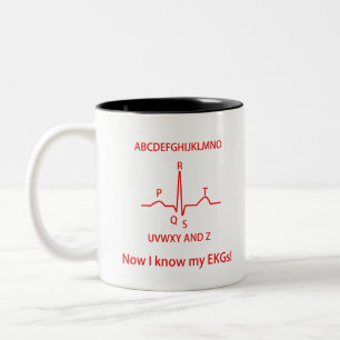 Caneca De Café Em Dois Tons Agora sei que meus ECGs são médicos da enfermeir