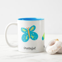 Agradeço-lhe por ter abençoado - Blue Green Mug
