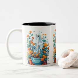 Caneca De Café Em Dois Tons Agua para Jardim das Bruxas de Madame Fantasma