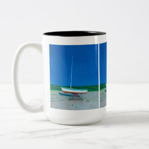 Caneca De Café Em Dois Tons Aguardando o lançamento