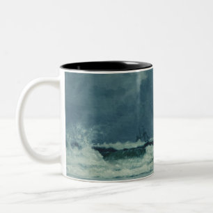 Caneca De Café Em Dois Tons Águas Rough Náuticas