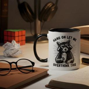 Caneca De Café Em Dois Tons Aguenta aí, deixa eu pensar melhor sobre isso