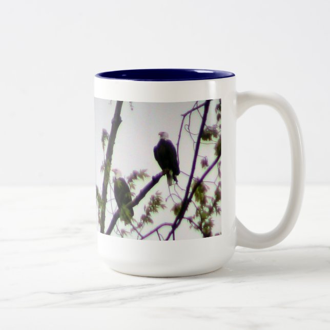 Caneca De Café Em Dois Tons Águia americana (Direita)