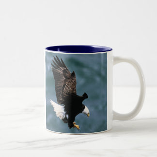 Caneca De Café Em Dois Tons Águia americana - pássaro nacional dos Estados
