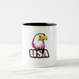 Caneca De Café Em Dois Tons Águia Balda EUA