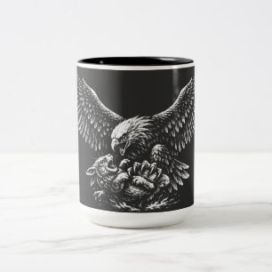 Caneca De Café Em Dois Tons Águia de Cinzas por BurnsInHell