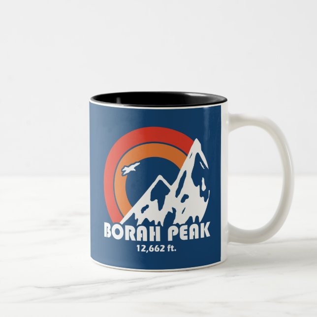 Caneca De Café Em Dois Tons Águia do Sol do Pico Borah (Direita)