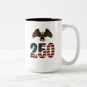 Caneca De Café Em Dois Tons Águia Patriótica 250 EUA Semiquincentenário
