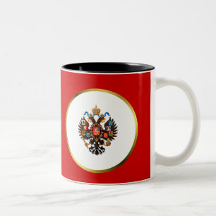 Caneca De Café Em Dois Tons Águia Russa Imperial Mug